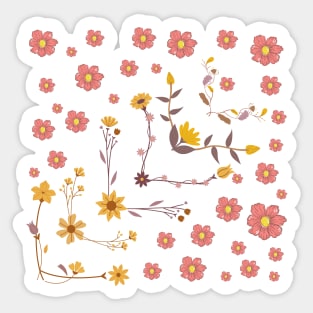 Aesthetic Floral Pattern Sticker